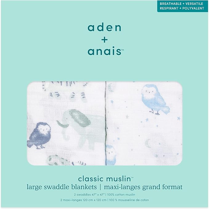 aden + anais Swaddle Blanket, Boutique Muslin Blankets - Image 3