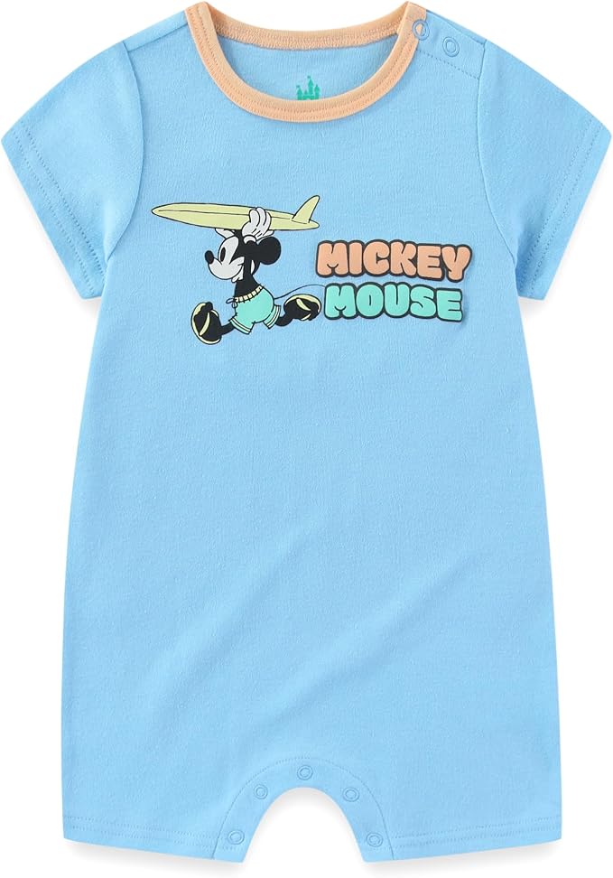 Disney Cars Pooh Mickey Stitch Baby Boys 2 Pack Romper - Image 3