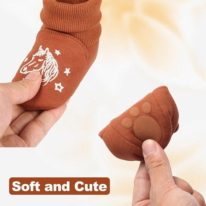 Newborn Infant Baby Cotton Booties Non-Slip Sole - Image 2