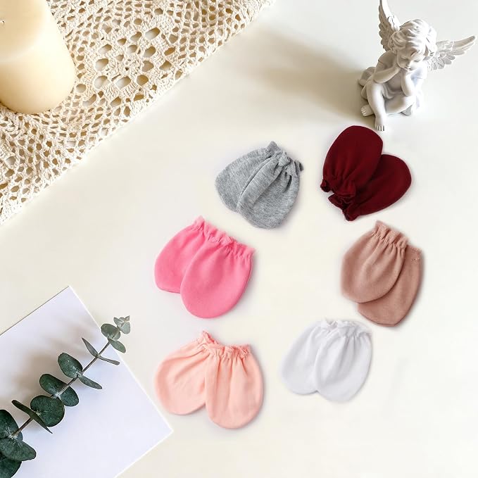 Baby Mittens 0-6 Months No Scratch 100% Cotton Gloves - Image 3
