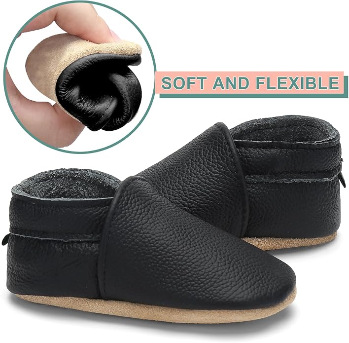 Genuine Leather Baby Booties Soft Sole Toddler Walking Shoes - Image 5