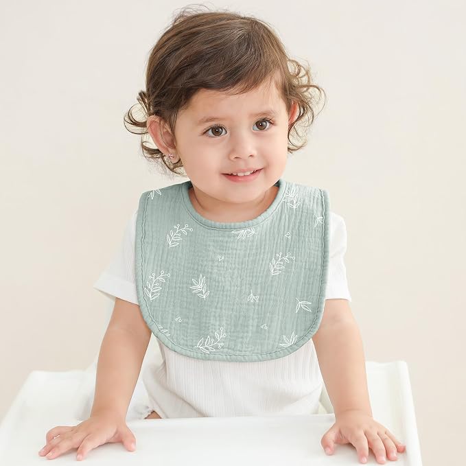 Susurration Muslin Baby Drool Bibs 6Pack Soft Square Adjustable Baby Bandana - Image 5
