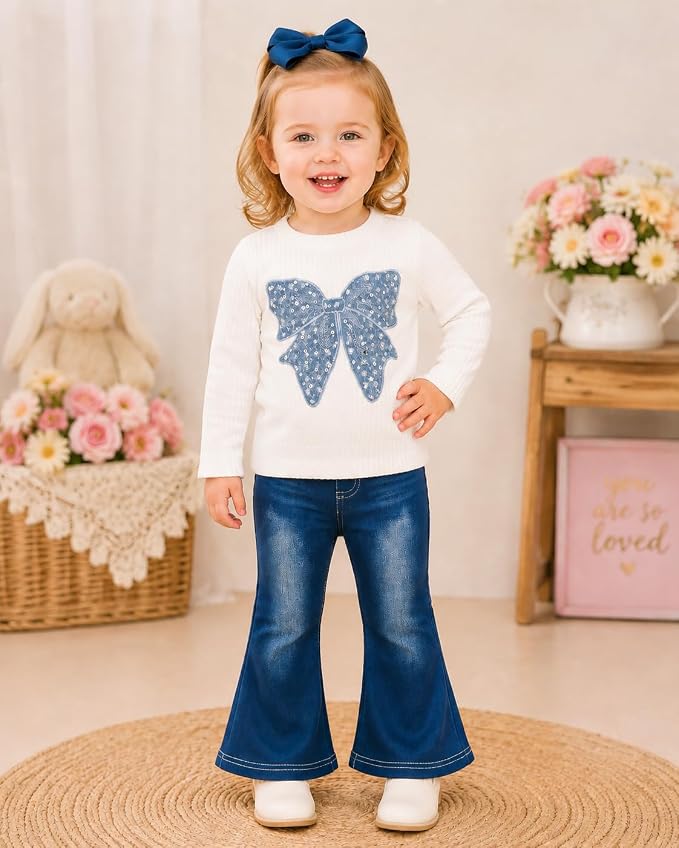 Renotemy Toddler Baby Girl Clothes Fall Winter Outfits Gifts 12Months-5T - Image 2