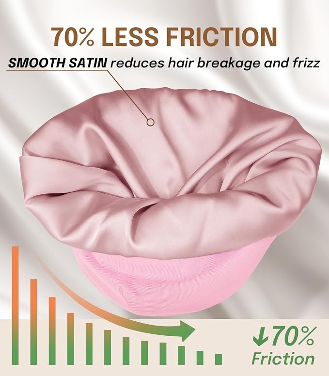 Fittia Baby Bonnet for 0-6 Months, Silky Satin Bonnet for Sleeping, Smooth for - Image 4