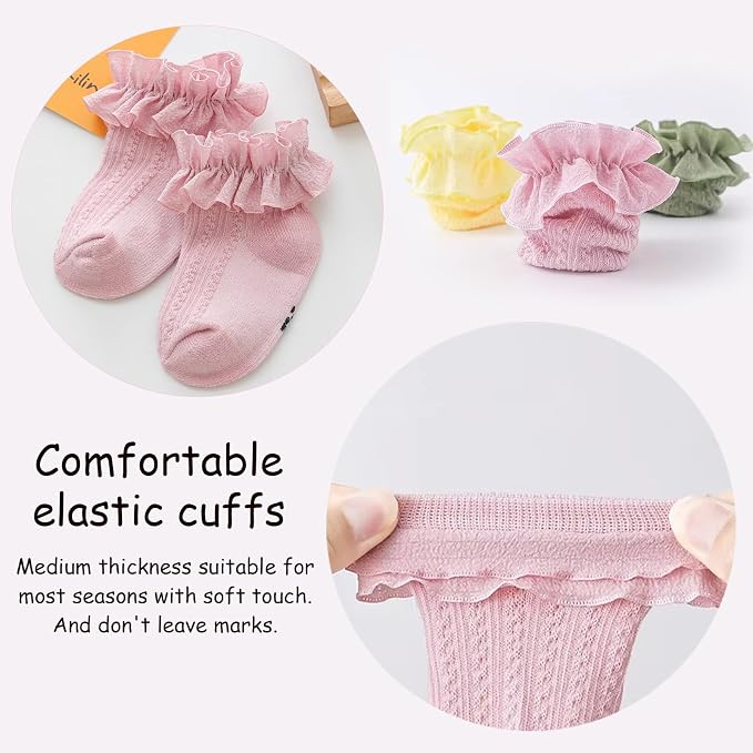 DRESHOW BQUBO Baby Girls Toddler Anti Slip Socks - Image 5