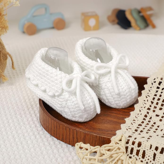 mimixiong Baby Booties Newborn Infant Sock Shoes | Hand Knitting Crochet Boy - Image 3