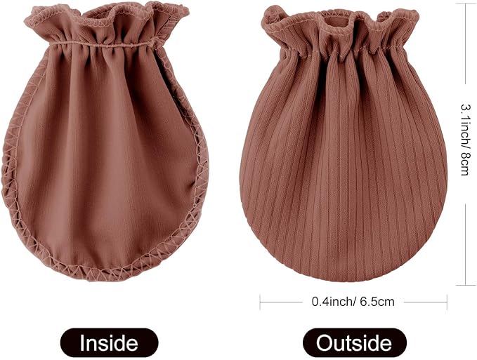 BQUBO Newborn Infant Toddler Mittens No Scratch Cotton Elastic Wrist Gloves - Image 7