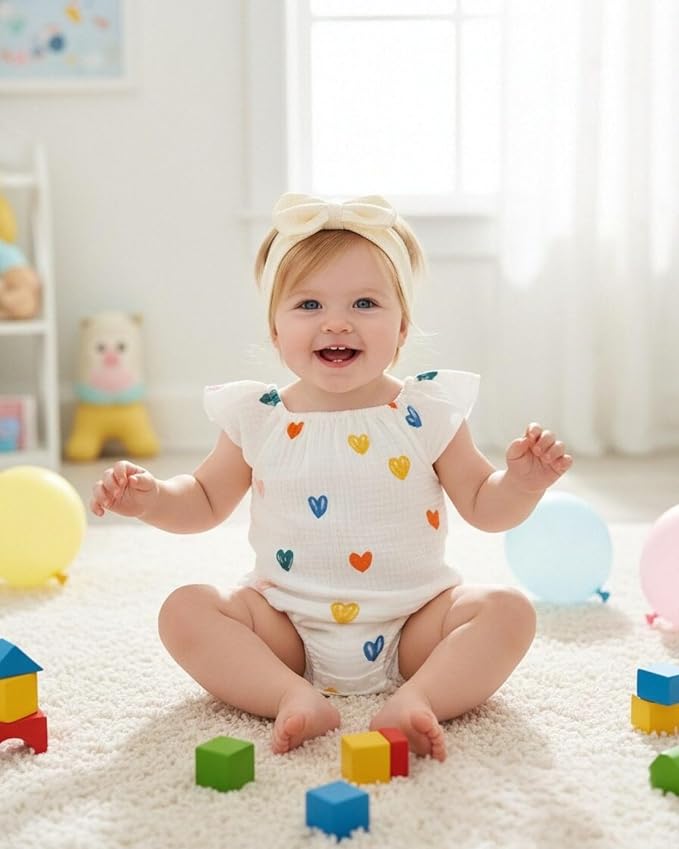 Renotemy Newborn Baby Girl Clothes Coming Home Summer Outfits Preemie-18M | - Image 3