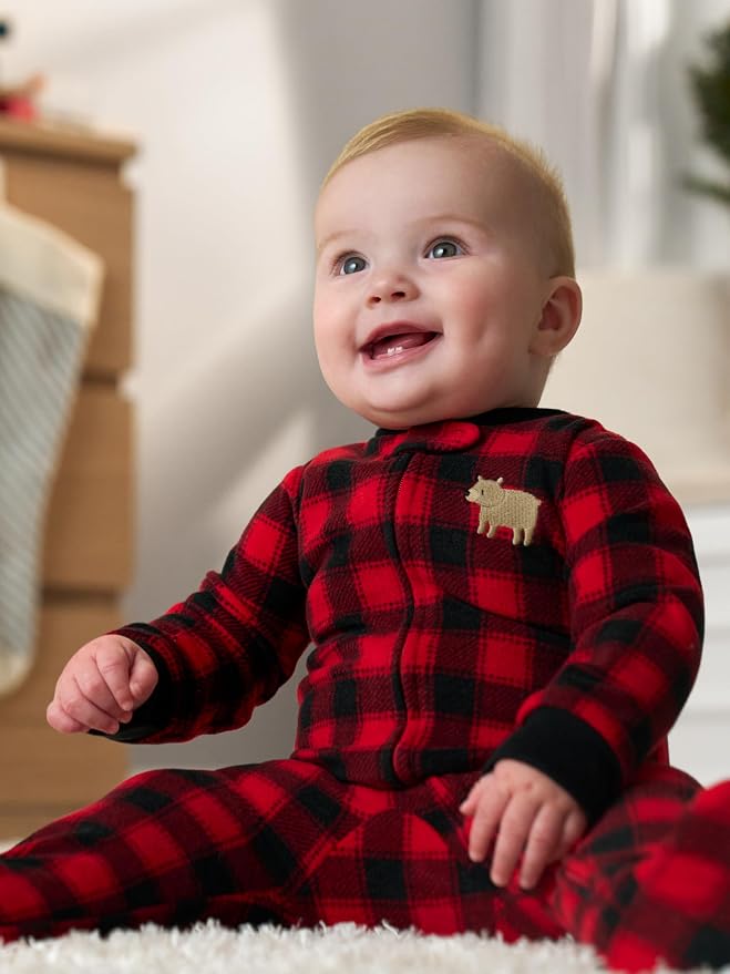 Simple Joys by Carter's Baby In 2pk Fleece Snp Santa Trees - Image 2