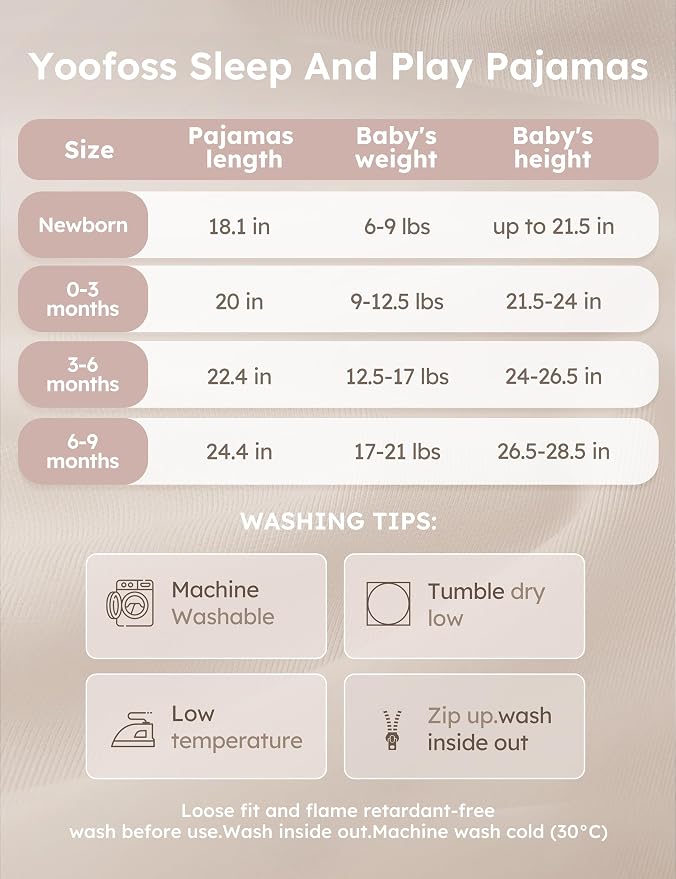 Yoofoss Viscose Bamboo Baby Pajamas Newborn Sleepers - Image 6