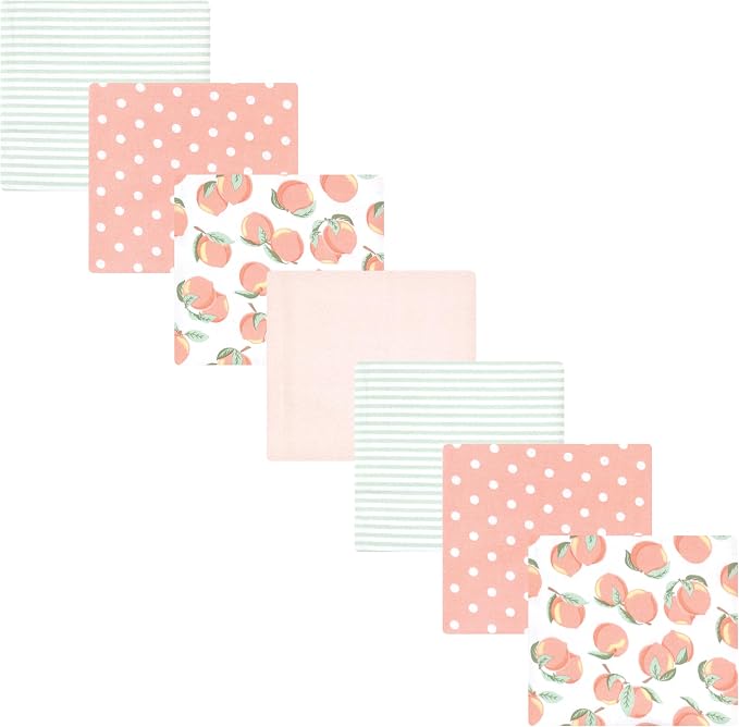 Hudson Baby Unisex Baby Cotton Flannel Receiving Blankets Bundle, Sweet Peach by HudsonBaby