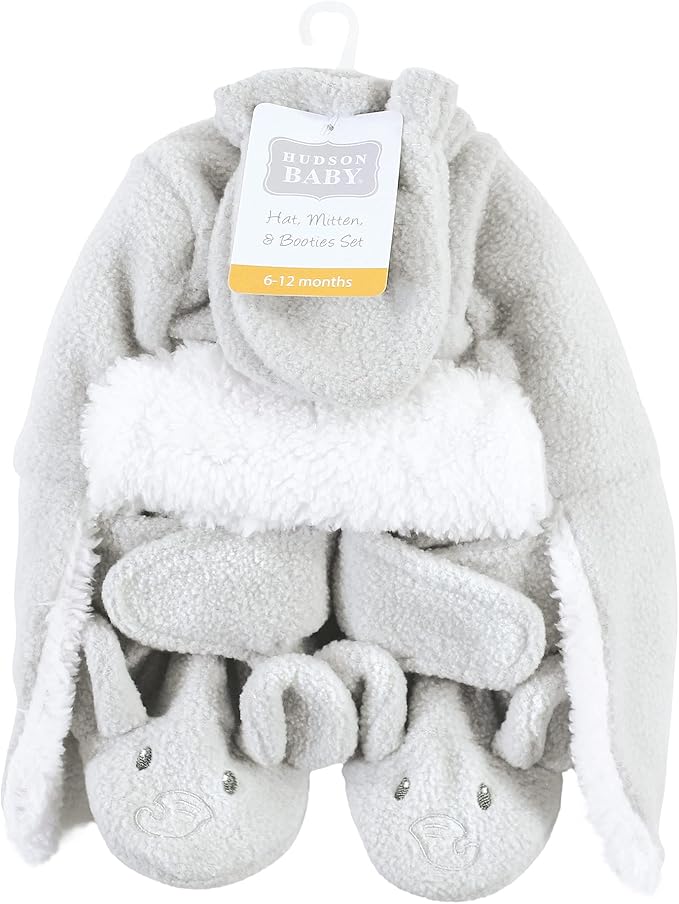 Hudson Baby Baby Hudson Baby Unisex Baby Trapper Hat, Mitten and Bootie Set - Image 2