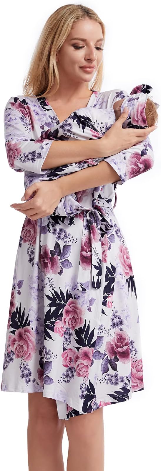 Galabloomer Maternity Robe and Receiving Blanket, Matching Mommy Labor Robe | by Galabloomer
