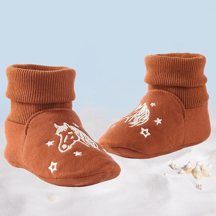 Newborn Infant Baby Cotton Booties Non-Slip Sole - Image 6