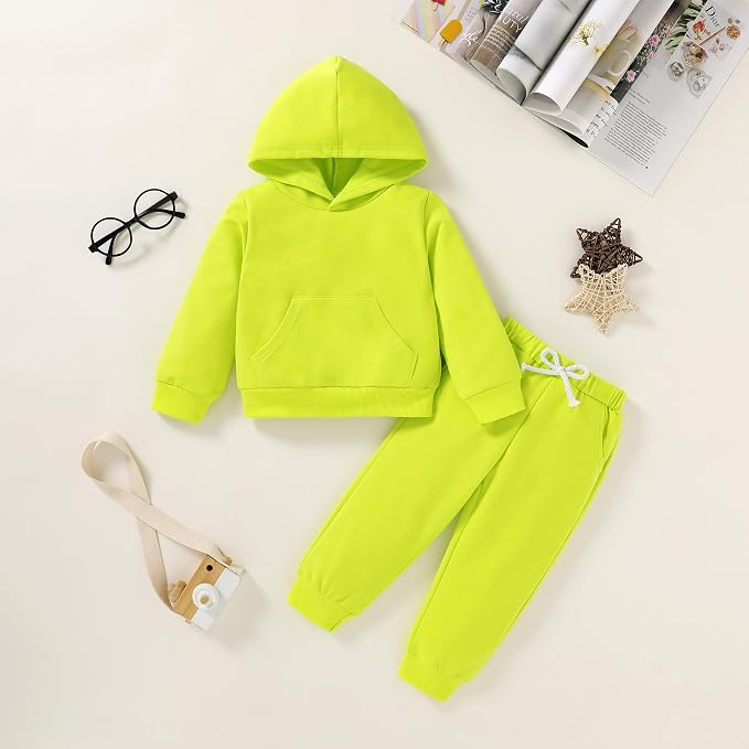 Happy Town Baby Fall Outfits for Girl Boy Long Sleeve Hoodie Top and Long - Image 2