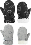 Toddler Mittens Lined Fleece Snow Gloves by Fynnsure
