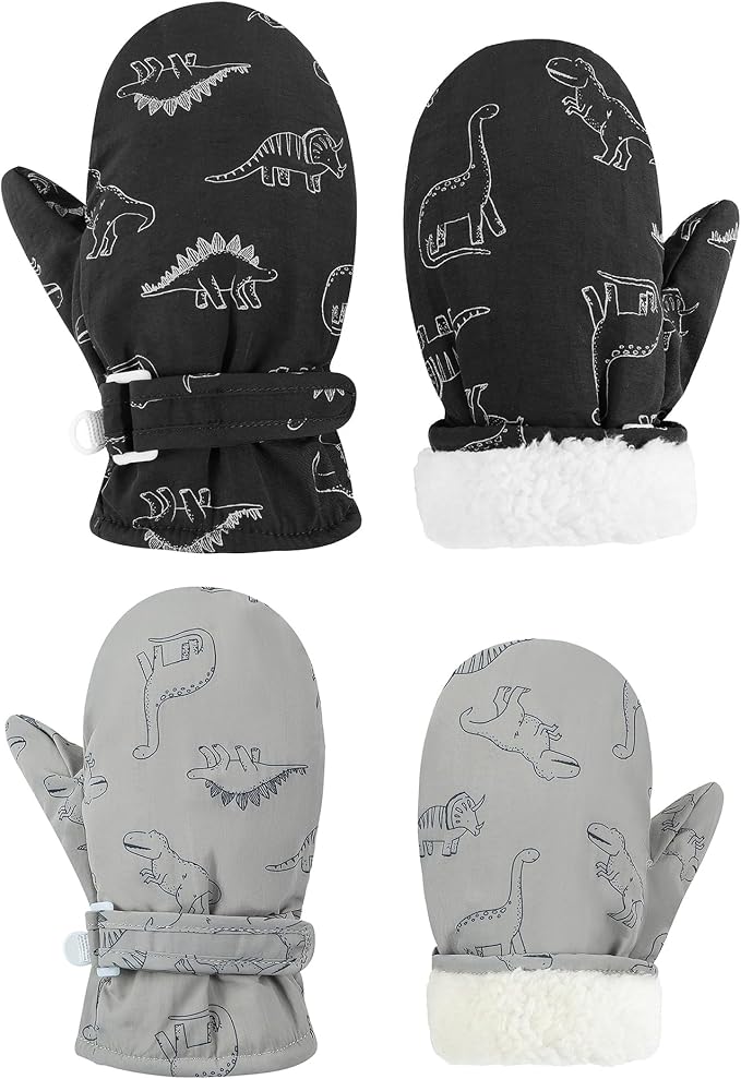 Toddler Mittens Lined Fleece Snow Gloves by Fynnsure