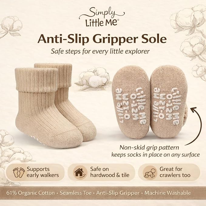 Little Me Baby Socks 16 Pairs | 61% Organic Cotton | Sizes 0-12M & 12-24M | - Image 5