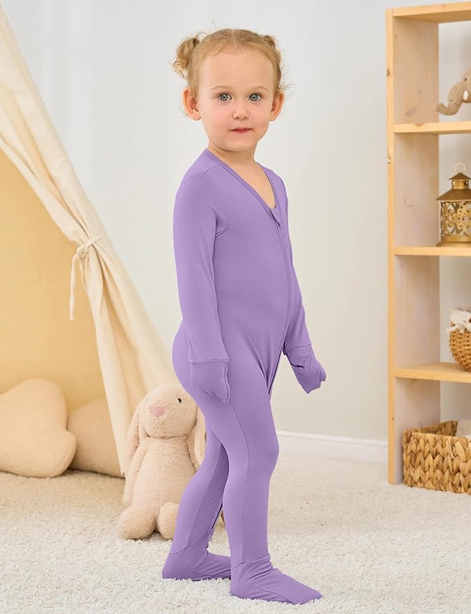 Jimonda Unisex Baby Zipper Footies Pajamas 3-Pack - Image 2