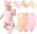 JATEBI Baby Big Bow Headband Knee High Socks Set by JATEBI