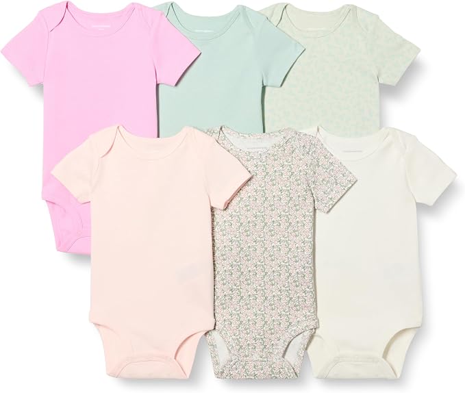 Amazon Essentials Unisex Babies' Short-Sleeve Bodysuits by AmazonEssentials