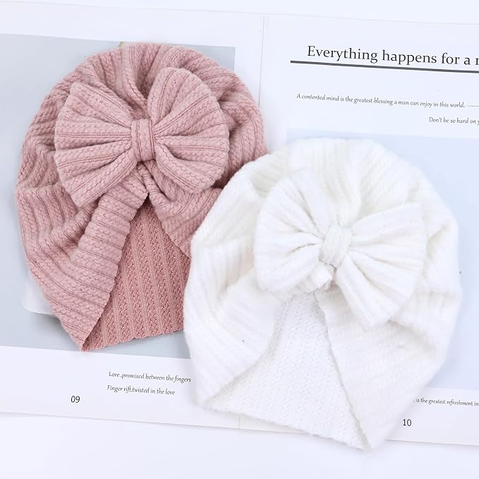 Cinaci 4 Pieces Baby Girls Turban Hats - Image 6
