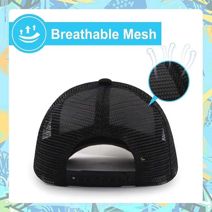 Mesh Toddler Baseball Cap, Adjustable Breathable Sun Hat - Image 4