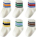 Toddler Non-Slip Socks Unisex Baby Grip Stripe Crew Cotton Socks | Seamless by AniKigu