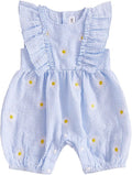 FOCUSNORM Newborn Baby Girl Summer Clothes Daisy Flying Sleeve Jumpsuit Romper by FOCUSNORM