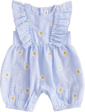 FOCUSNORM Newborn Baby Girl Summer Clothes Daisy Flying Sleeve Jumpsuit Romper by FOCUSNORM