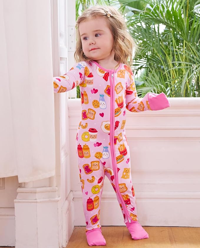 babee Reshinee Viscose derived from bamboo Baby Pajamas Convertible Footie - Image 3