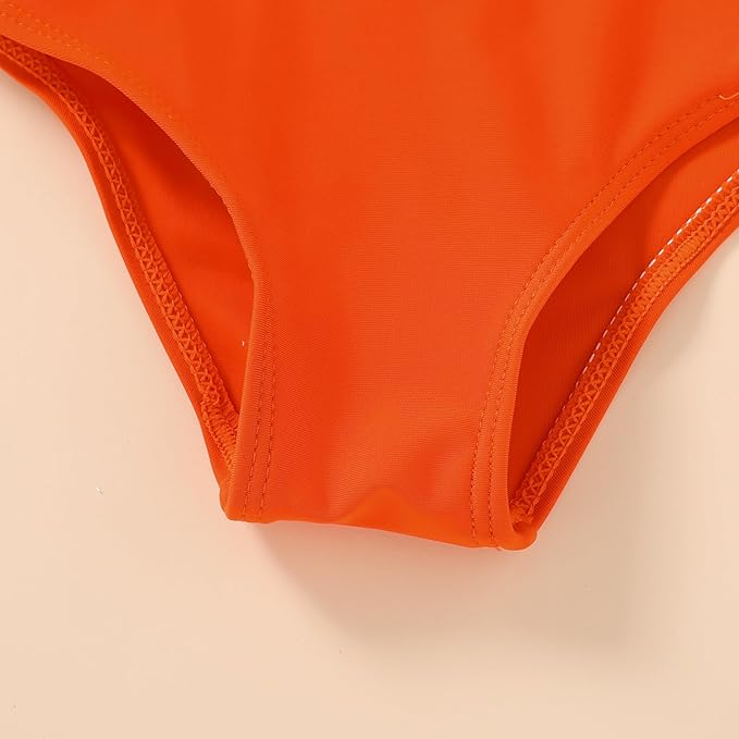 Happy Town Toddler Swimsuit Girl One Piece Bathing Suit Color Block Swimwear Baby Summer Beach Wear