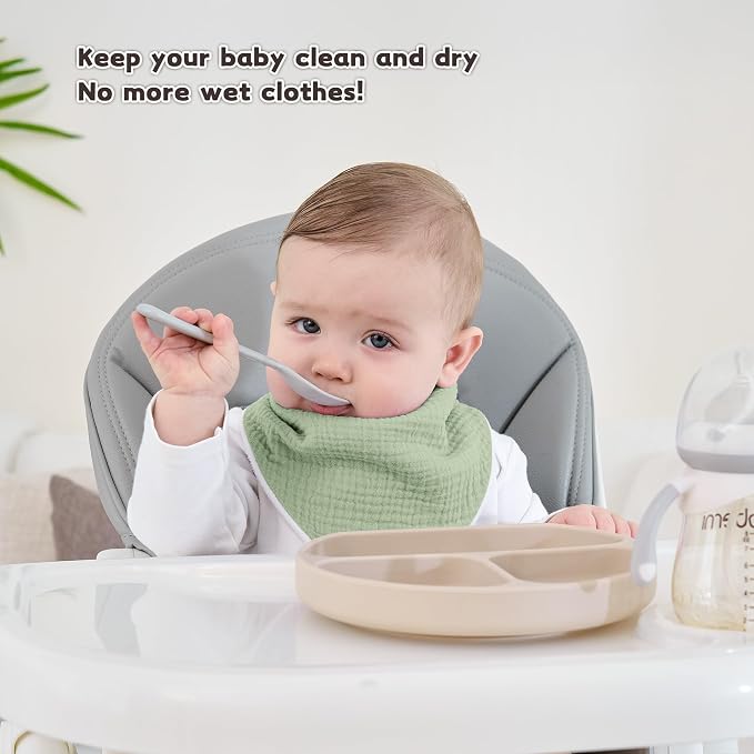 Susurration Muslin Baby Drool Bibs 6Pack Soft Triangular Adjustable Baby - Image 4