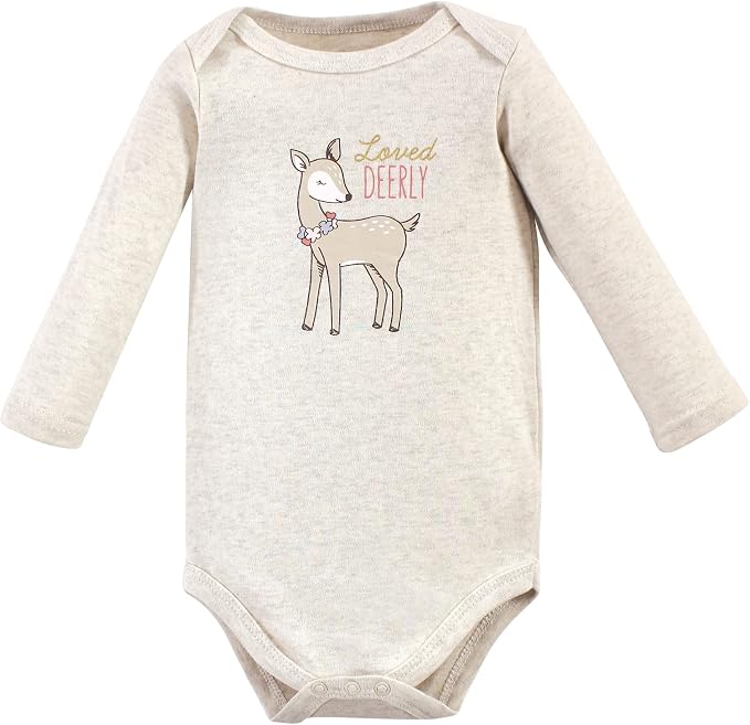 Hudson Baby Baby Girls' Cotton Long-sleeve Bodysuits 3-pack - Image 3