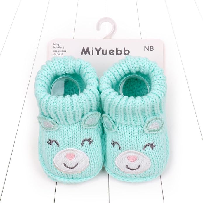 Infant Baby Boys Girls Knitted Booties Soft Cute First Walking Socks Shoes | - Image 3