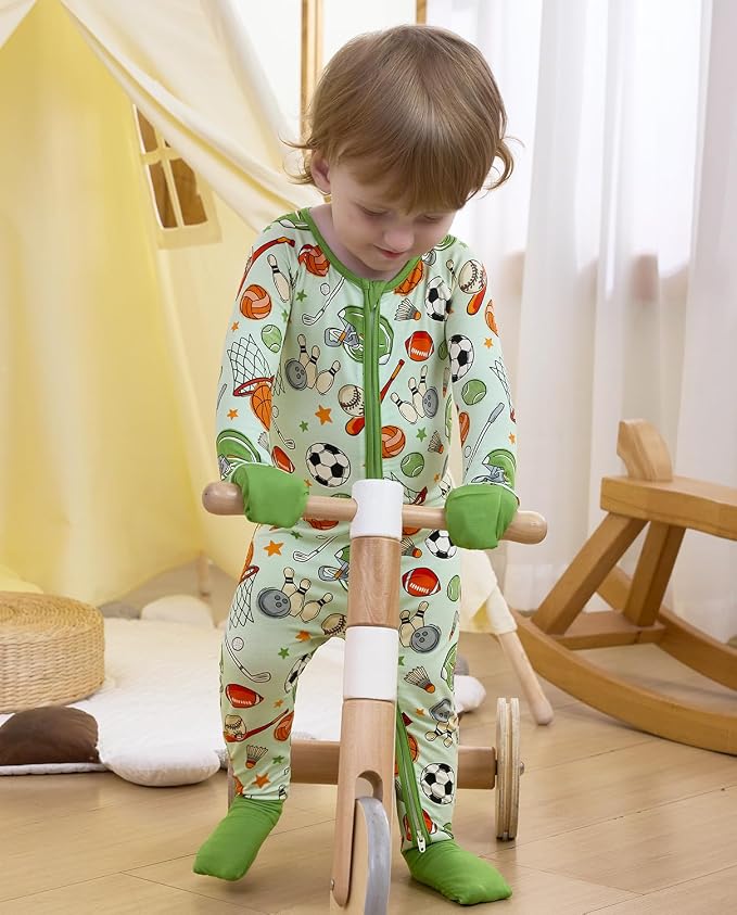 babee Reshinee Bamboo Viscose Baby Footie Pajama, Zipper Sleeper Boys Girls - Image 7