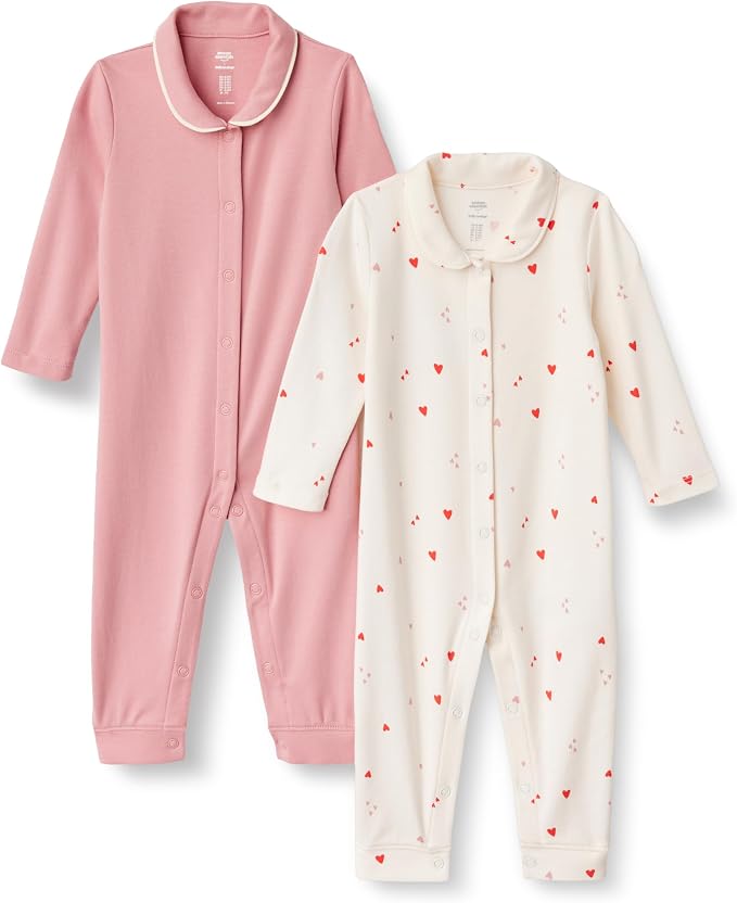 Amazon Essentials x Sofia Grainge Unisex Babies' Cotton Footless Sleepsuit by AmazonEssentials