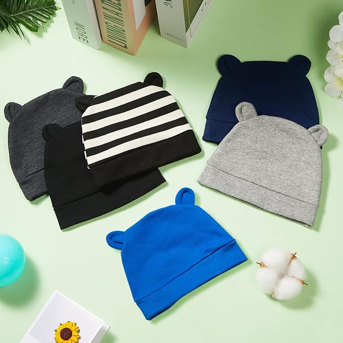 Geyoga Pieces Newborn Baby Hat Bear Ears - Image 4
