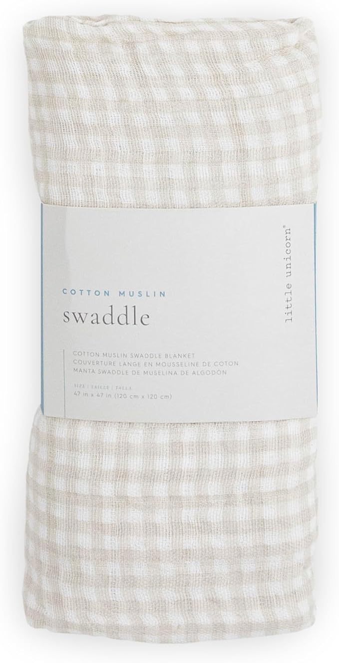 Little Unicorn Premium Cotton Swaddle Baby Blanket | Breathable Fabric | - Image 6