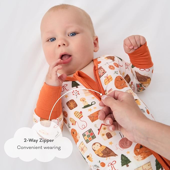 pureborn Baby Sleeper Viscose from Bamboo Zipper Footies 0-24 Months - Image 5