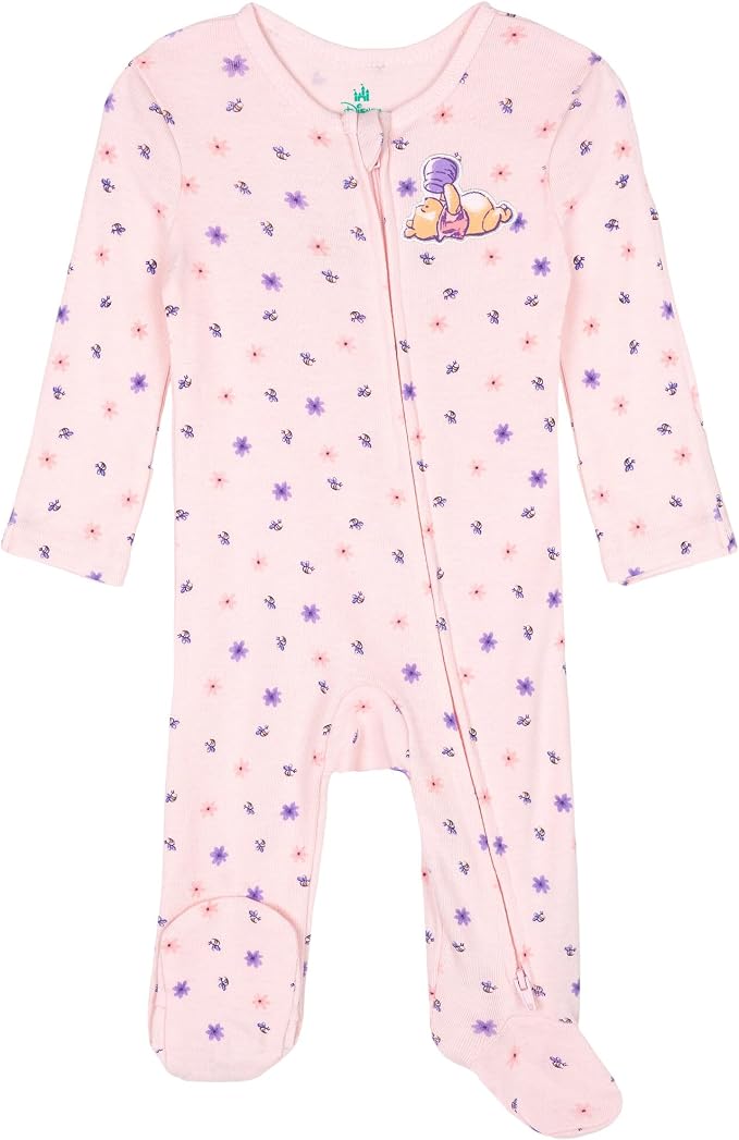 Disney Baby Girls' 2-Pack Footed Sleep N' Play Newborn to Infant - Image 2