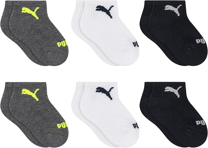 PUMA Unisex Baby 6-pack Infant Anklet Socks, Extra Cushion & Comfort-toe by PUMA