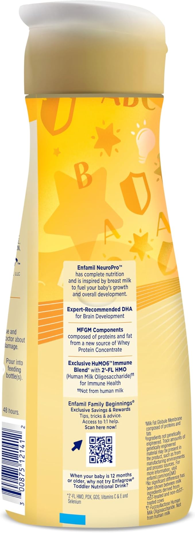Enfamil NeuroPro Baby Formula, MFGM* 5-Year Benefit, Expert-Recommended Brain-Building Omega-3 DHA, Exclusive Immune Supporting HuMO6 Blend, Ready-to-Feed Infant Formula, Liquid, 32 Fl Oz (6 Count)