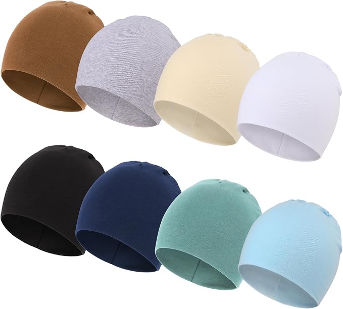 DRESHOW BQUBO 8 Pack Baby Newborn Hats Infant Toddler Kid Hats Soft Nursery by DRESHOW