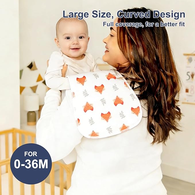 10-Pack Burp Cloths for Baby Boys and Girls - Image 3