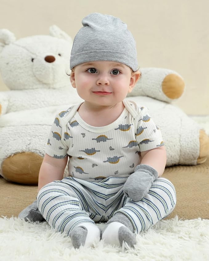 Baby Bodysuits Ribbed Mix Summer Newborn Boy Girl Clothes 5-pack | Multiple - Image 2