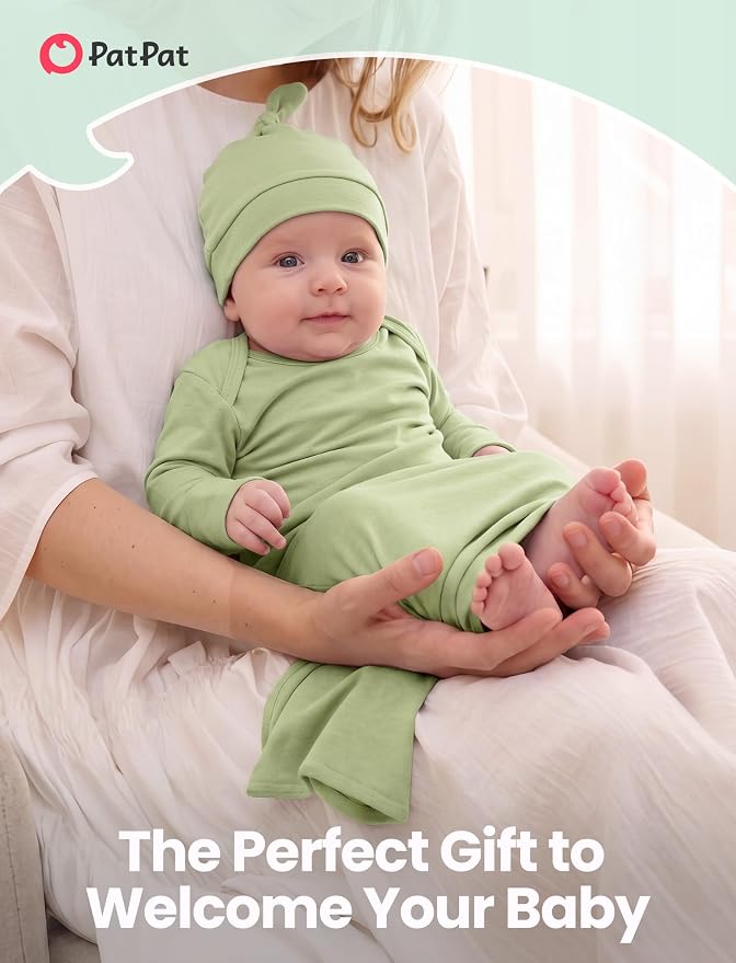 PATPAT Baby Sleeper Gown with Hat - Image 2