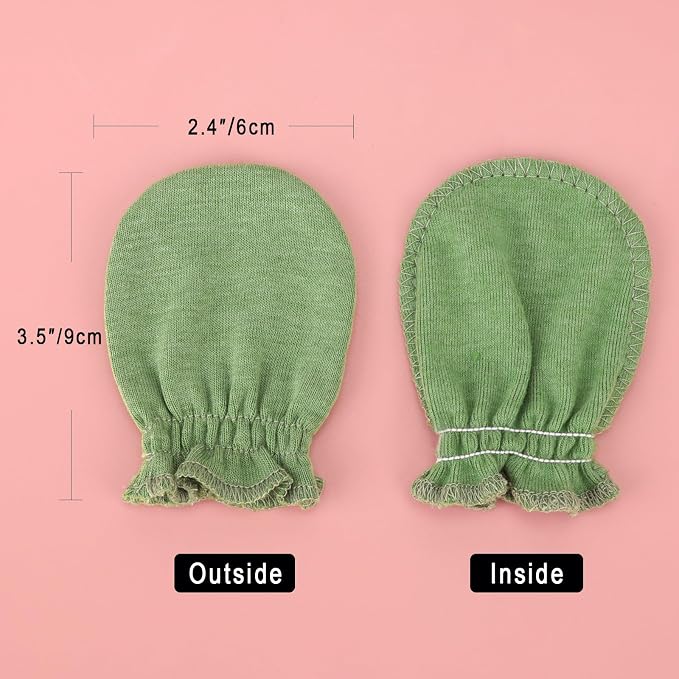 BQUBO 12 Pairs Baby Mittens Newborn Infant Mittens No Scratch Cotton Elastic - Image 6