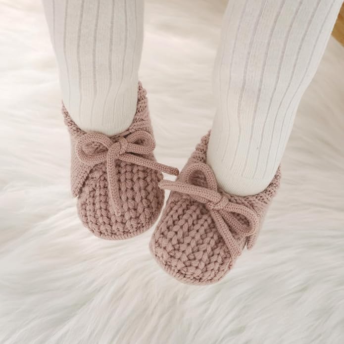 Baby Booties Newborn Boys Girls First Walkers Knit Infant Sock Shoes - Image 2