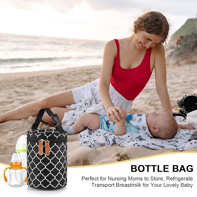 Accmor Breastmilk Cooler Bag, Insulated Baby Bottle Cooler Tote Bags for Nursing Mom Daycare